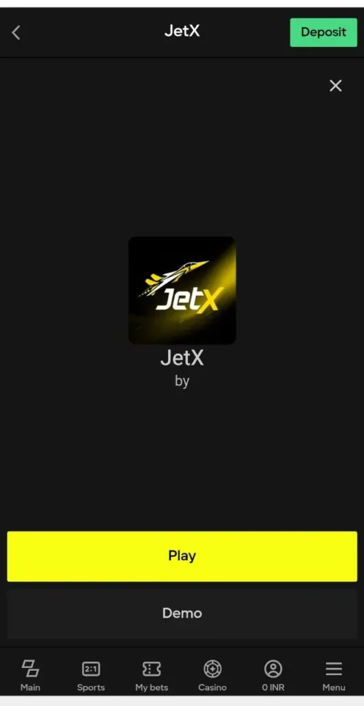 Play JetX game  